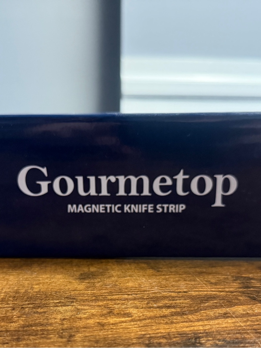 Magnetic Knife Holder for Wall 12”, Acacia Wood, No Drill - Gourmetop